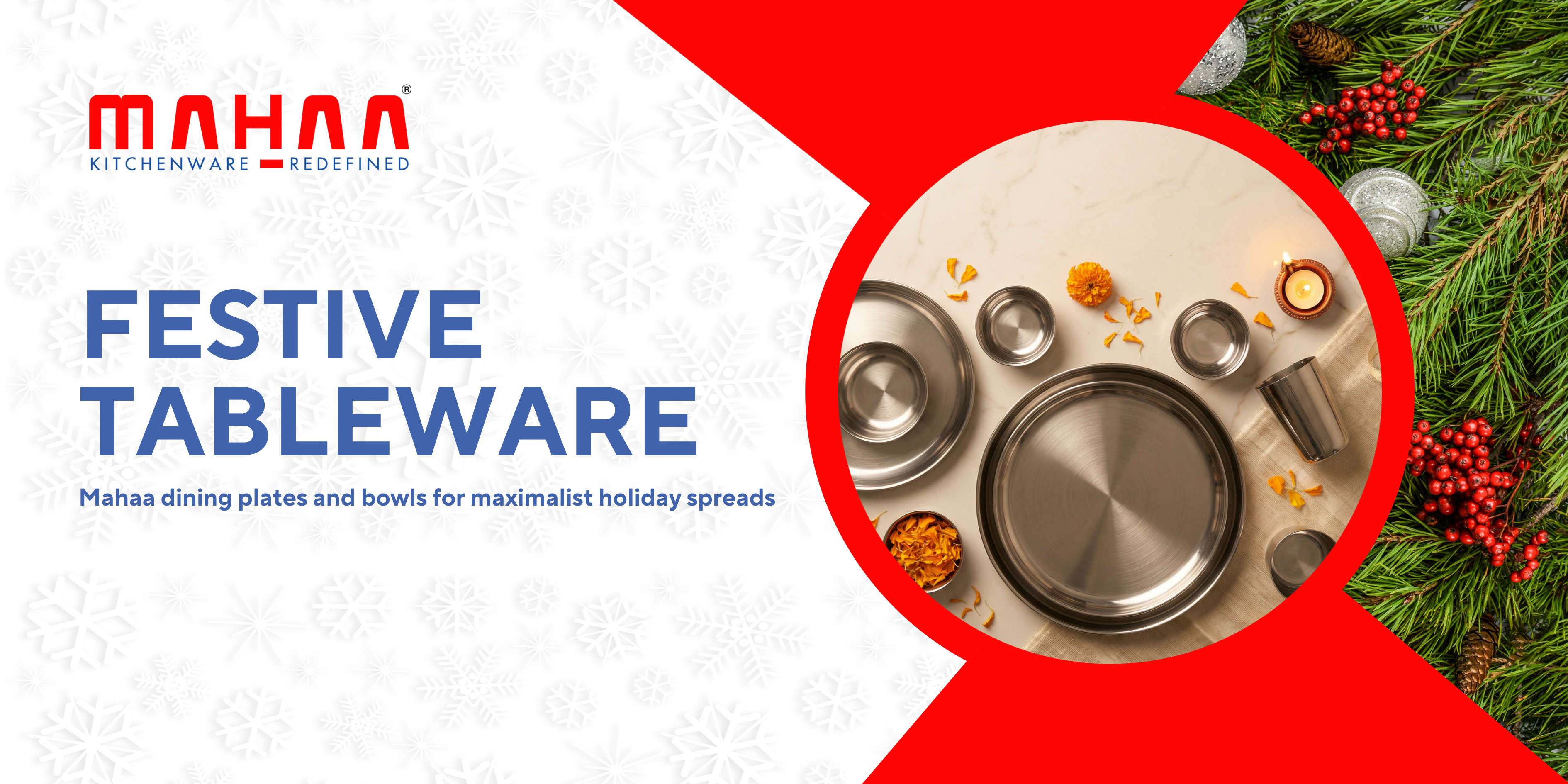 Festive Tableware: Mahaa Dining Plates & Bowls for Maximalist Holiday Spreads