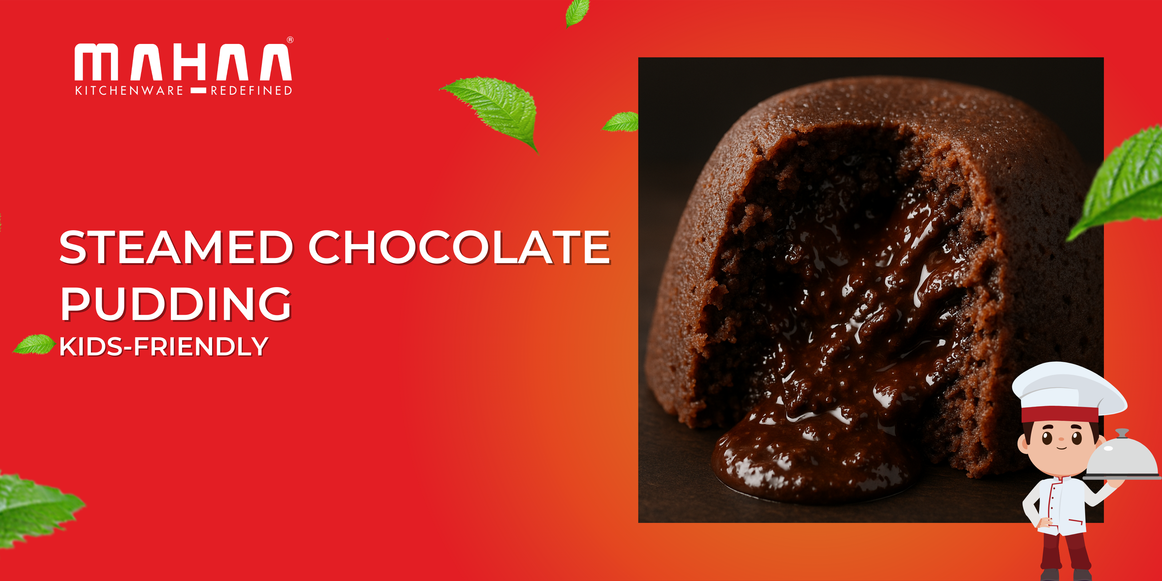 Steamed Chocolate Pudding (Kids-friendly)