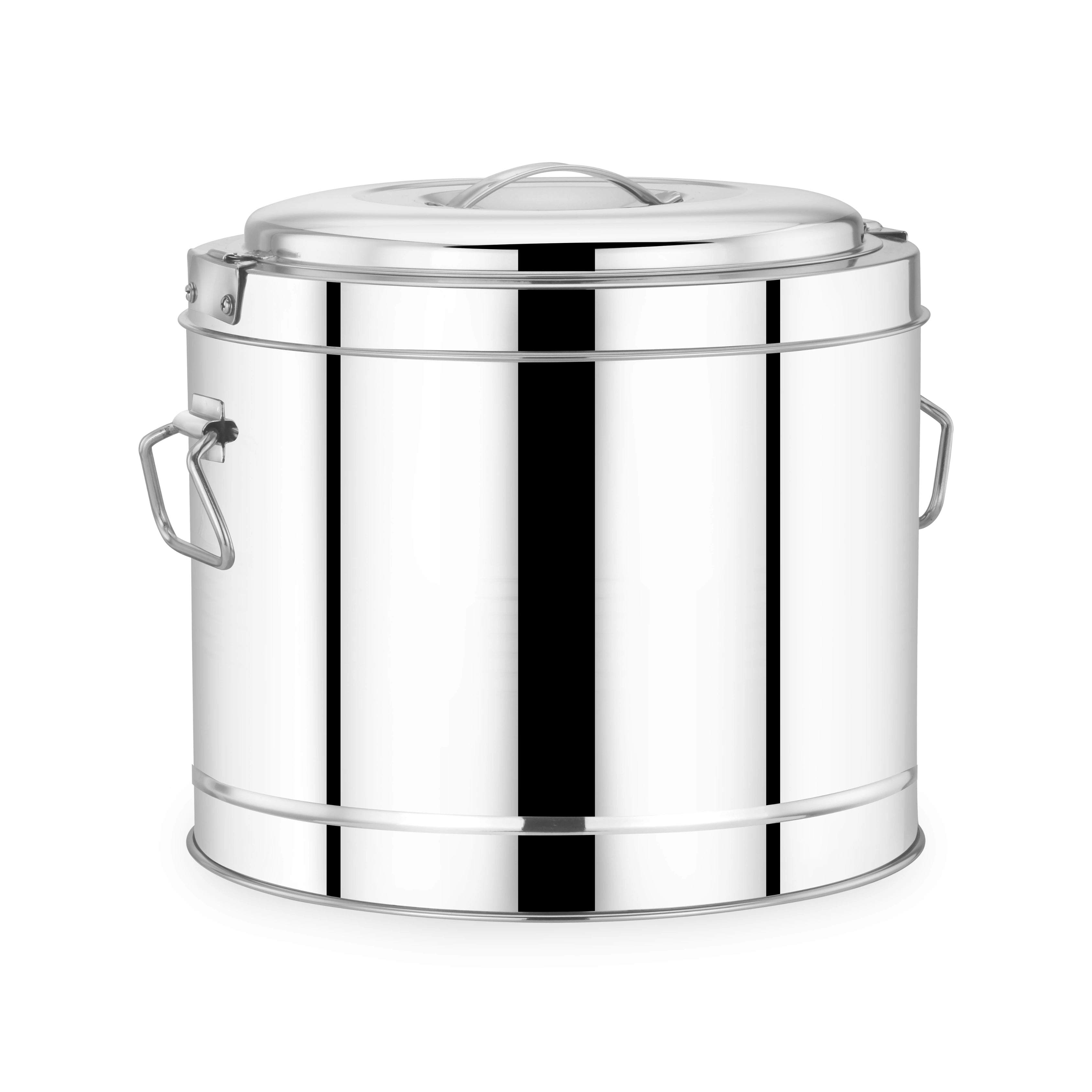 MAHAA Stainless Steel Picnic Pot with Snug-Fit Lid & Handles – Rust-Free | Durable & Scratch Resistant | Double Walled, PU Insulated, Strong Locking System | Ideal for Travel, Durable Design | Keeps Food Hot/Cold for Hours | 2.5 L - 30 L
