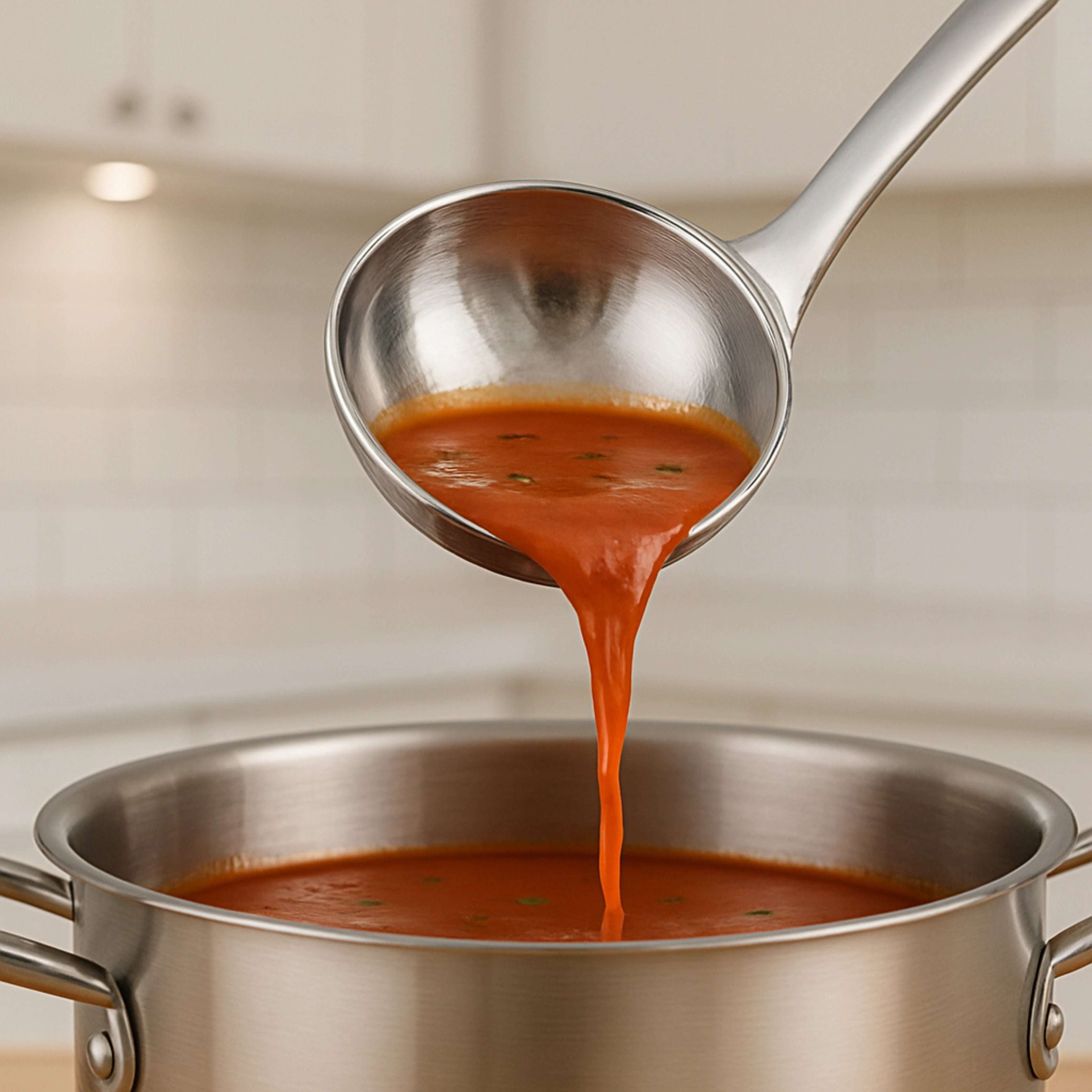 Stainless Steel Ladle – Heat-Resistant Handle | Deep Bowl Design | Rust-Free | Ideal for Soups, Stews, Sauces & Curries | Multiple Sizes