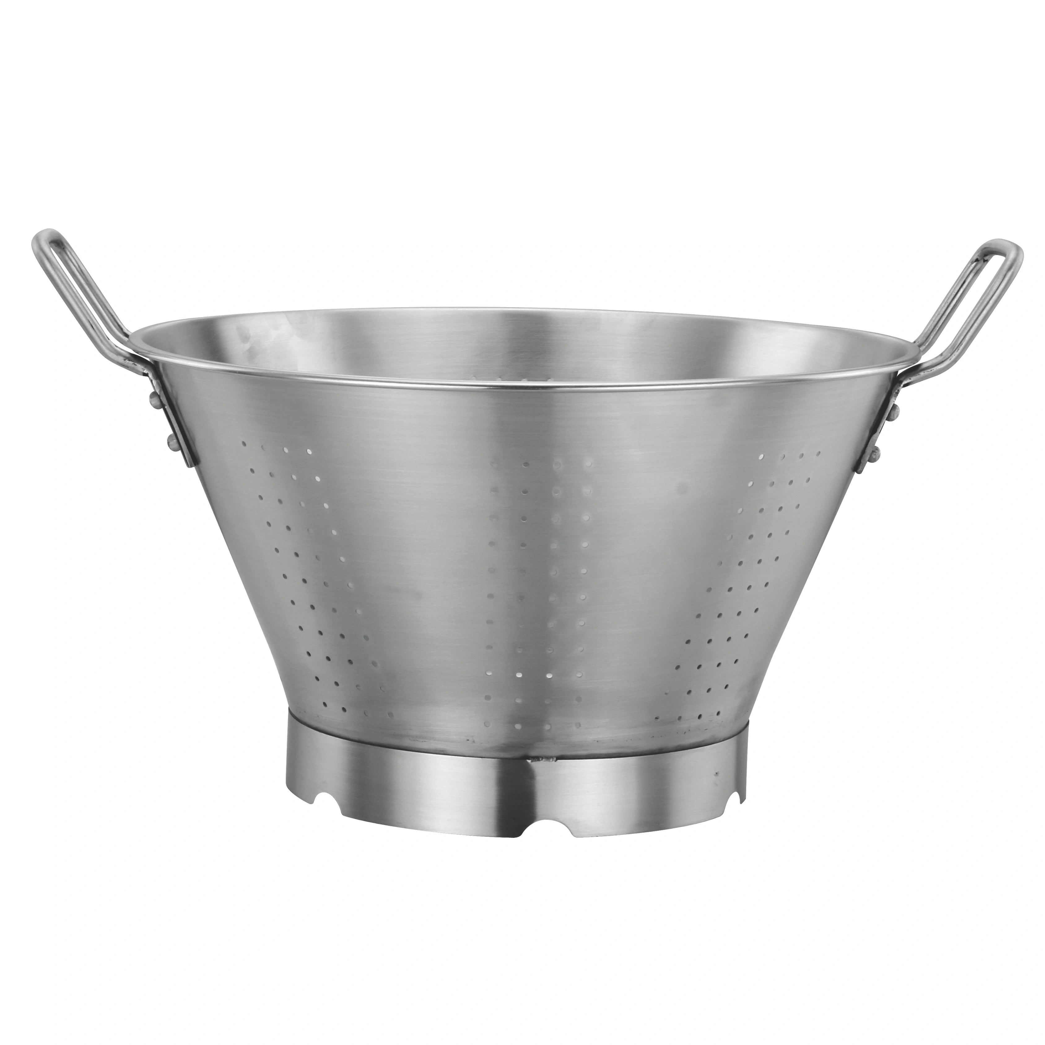 MAHAA Stainless Steel Conical Colander – Deep Strainer with Drain Holes | Rust-Free | Heavy-Duty | Ideal for Rice, Vegetables, Pulses & Pasta | 28/32/36/40/45/50/55/60/70 cm