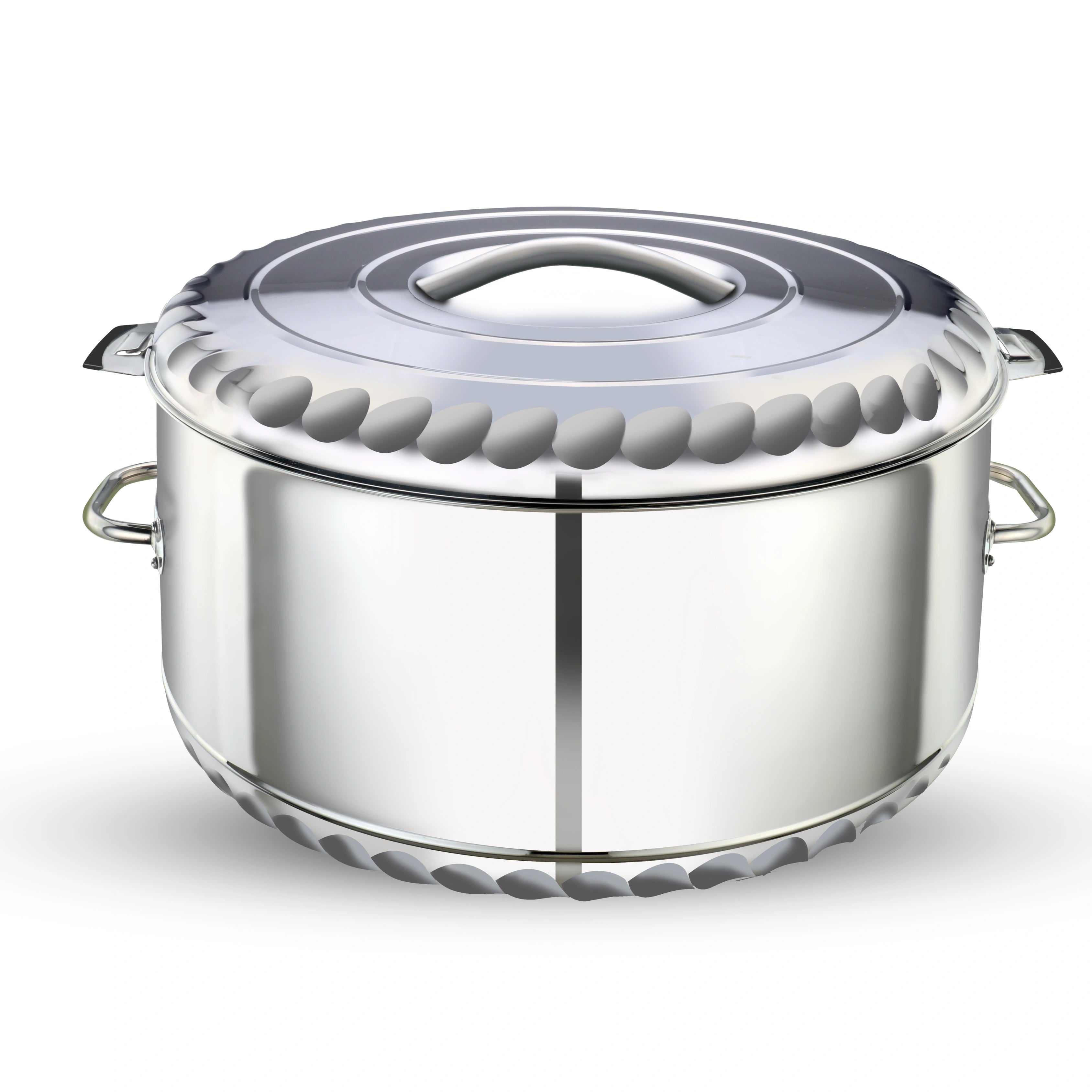 MAHAA Jumbo Stainless Steel Casserole – Snug-Fit Lock | Hot Pot for Roti-Rice-Gravy-Curry | Retains Temperature, Twist Lock | Ideal for Catering & Bulk Cooking | 15L–60L