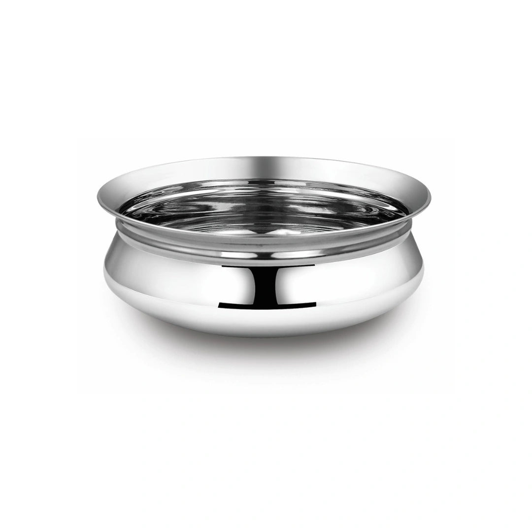 MAHAA Stainless Steel Babycon Biryani Handi Set of 6 Pcs – Kitchen Serving, Cooking Bowl | Handi Set | Biryani Handi for Kitchen & Restaurant | Cookware Set