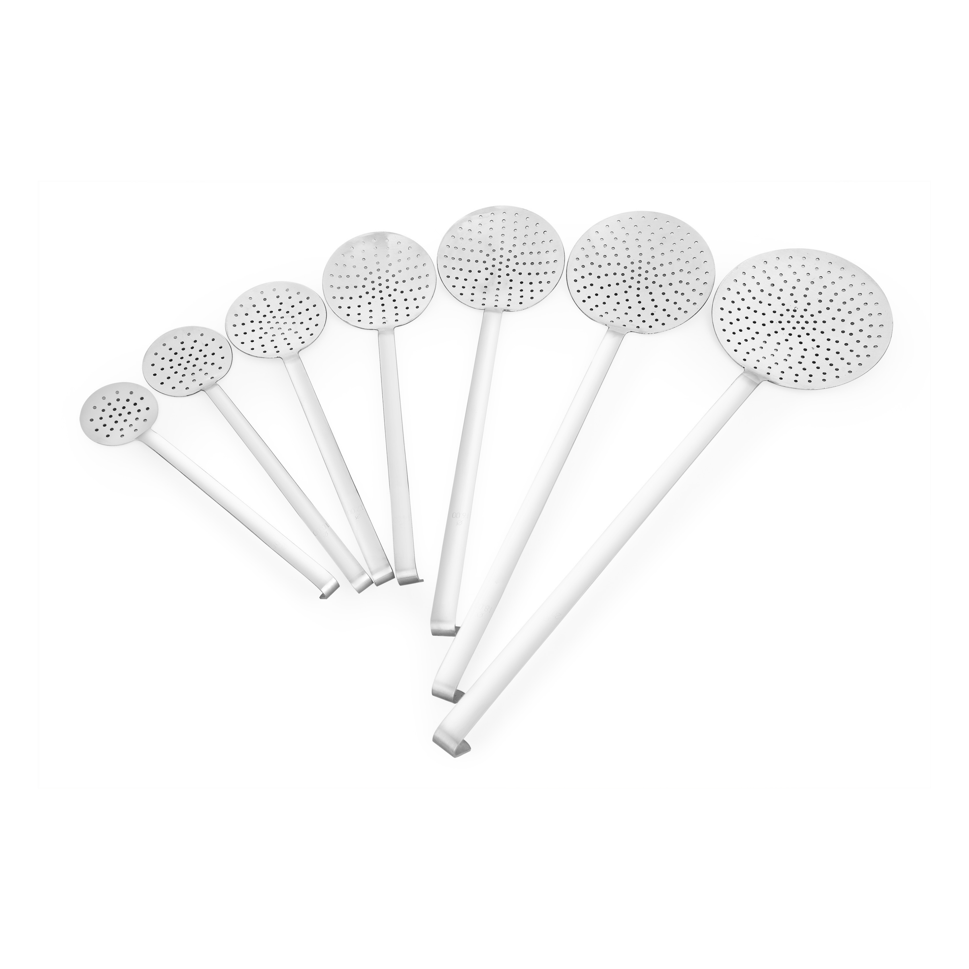 MAHAA Stainless Steel Skimmer – Heat-Resistant Handle | Rust-Free | Ideal for Deep Frying, Draining & Straining | 8/10/12/14/16/18/20 CM