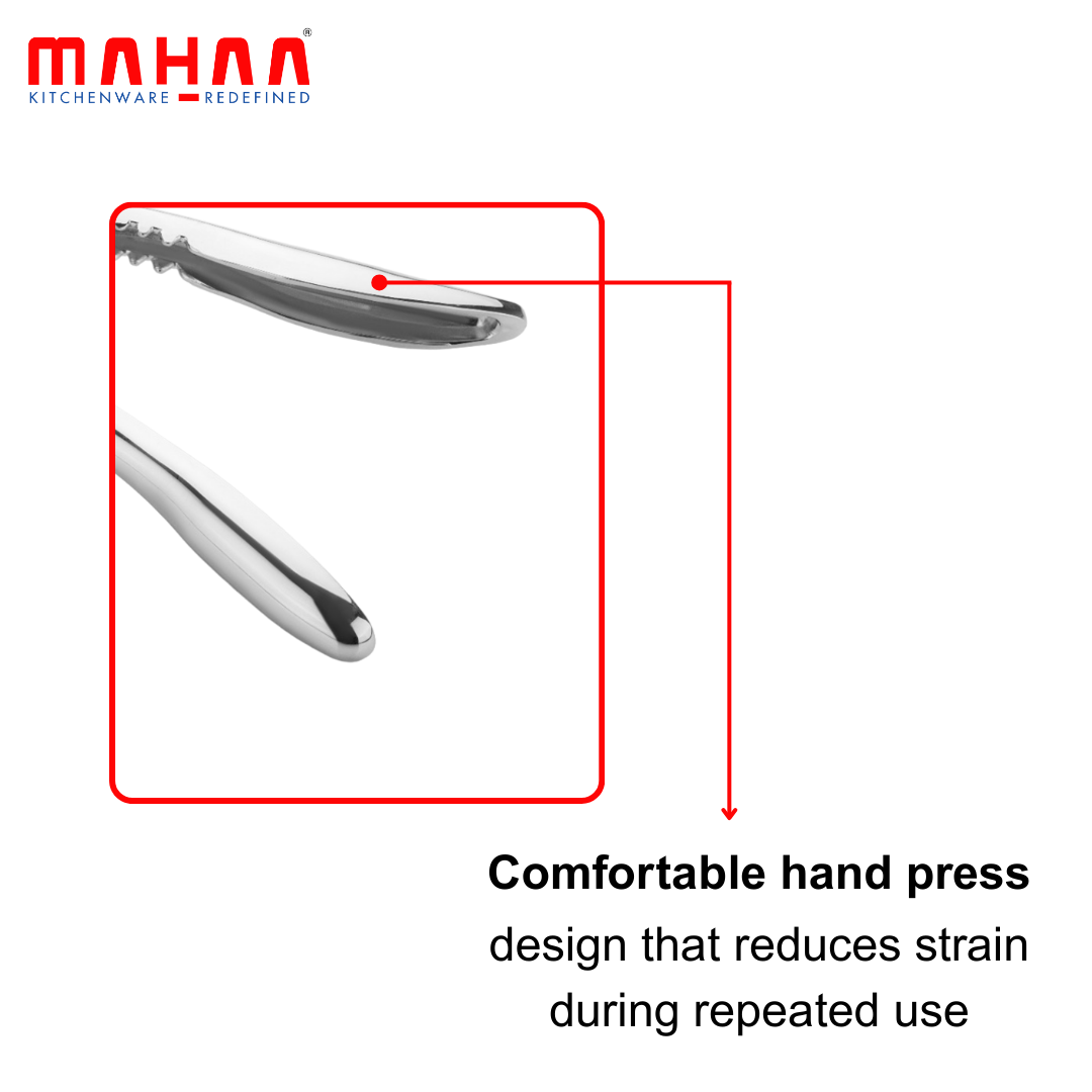 Mahaa 4-in-1 Garlic Crusher & Nut Cracker – Hand Press Garlic Presser & Mincer, Herb Plucking Tool for Curry Leaves, Coriander & Mint, Bottle Opener Kitchen Tool