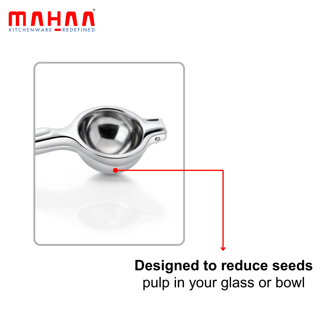 Mahaa Lemon Squeezer for Kitchen – Max Juice, No Mess, Comfortable Grip, Perfect for Nimbu Pani & Cooking