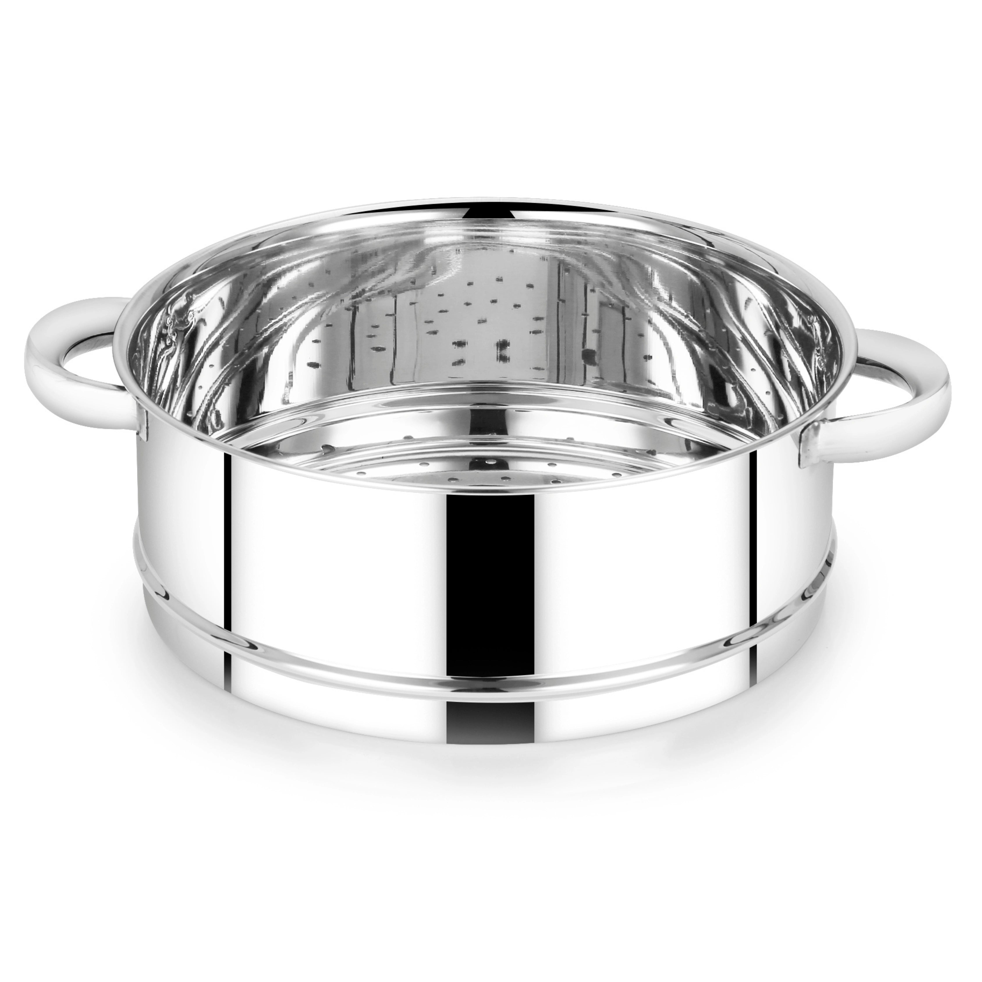 MAHAA Stainless Steel 3-Tier Utena Smart Steamer for Idlis, Momos & Vegetables | Tri Ply Base | Induction & Gas Compatible | Food-Grade SS | Easy to Clean (18CM / 20CM)