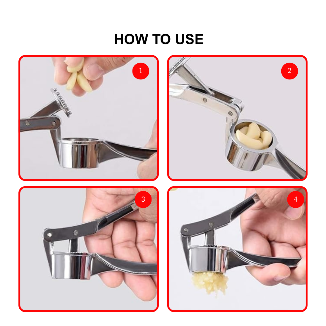 Mahaa Garlic Crusher for Kitchen – Effortless Garlic Press, Easy to Clean, Quick Daily Cooking Prep