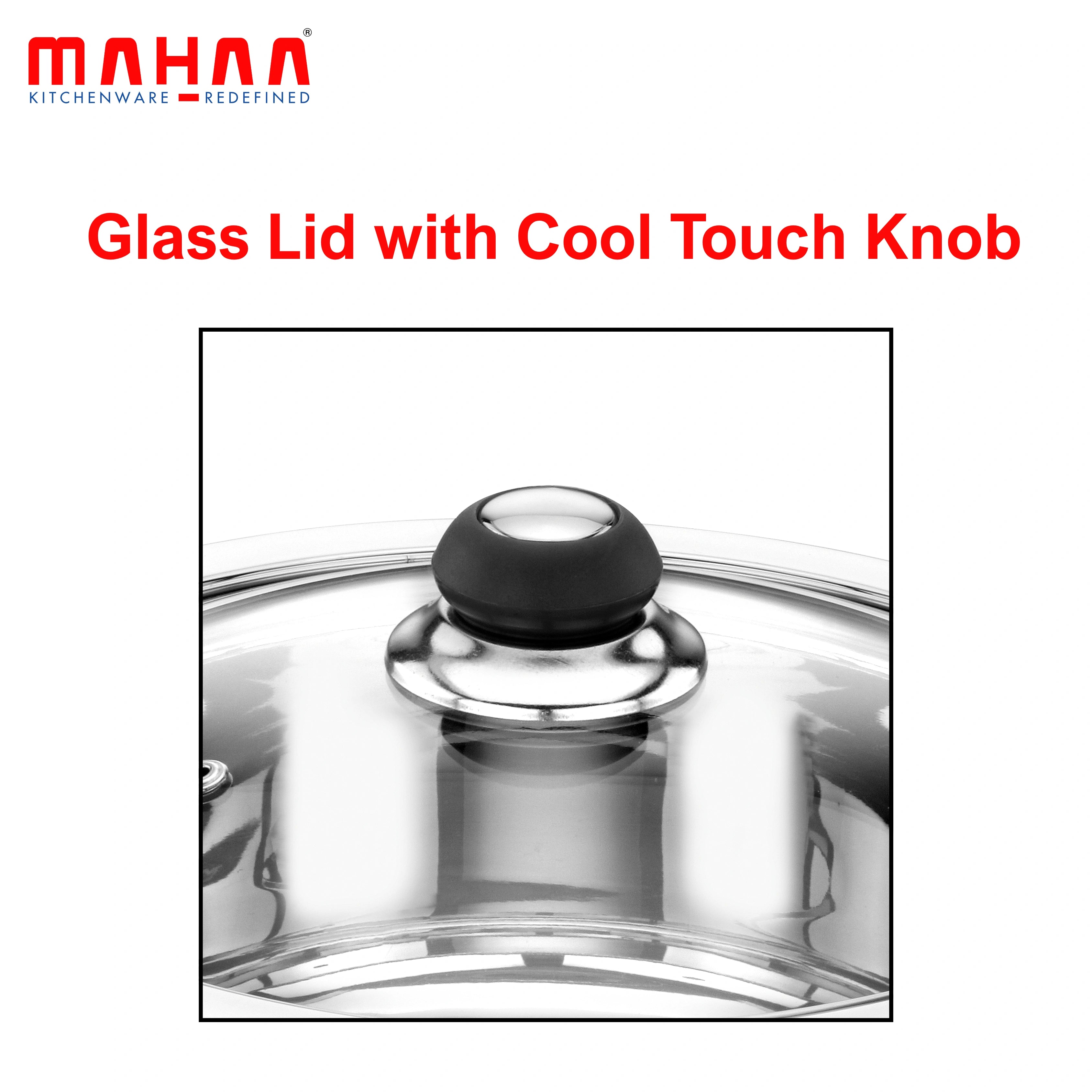 MAHAA Stainless Steel Orchid C-Through Casserole Gift Set – 3 Pcs | See-Through Glass Lids | Insulated Hot Pots | Rust-Free & Elegant