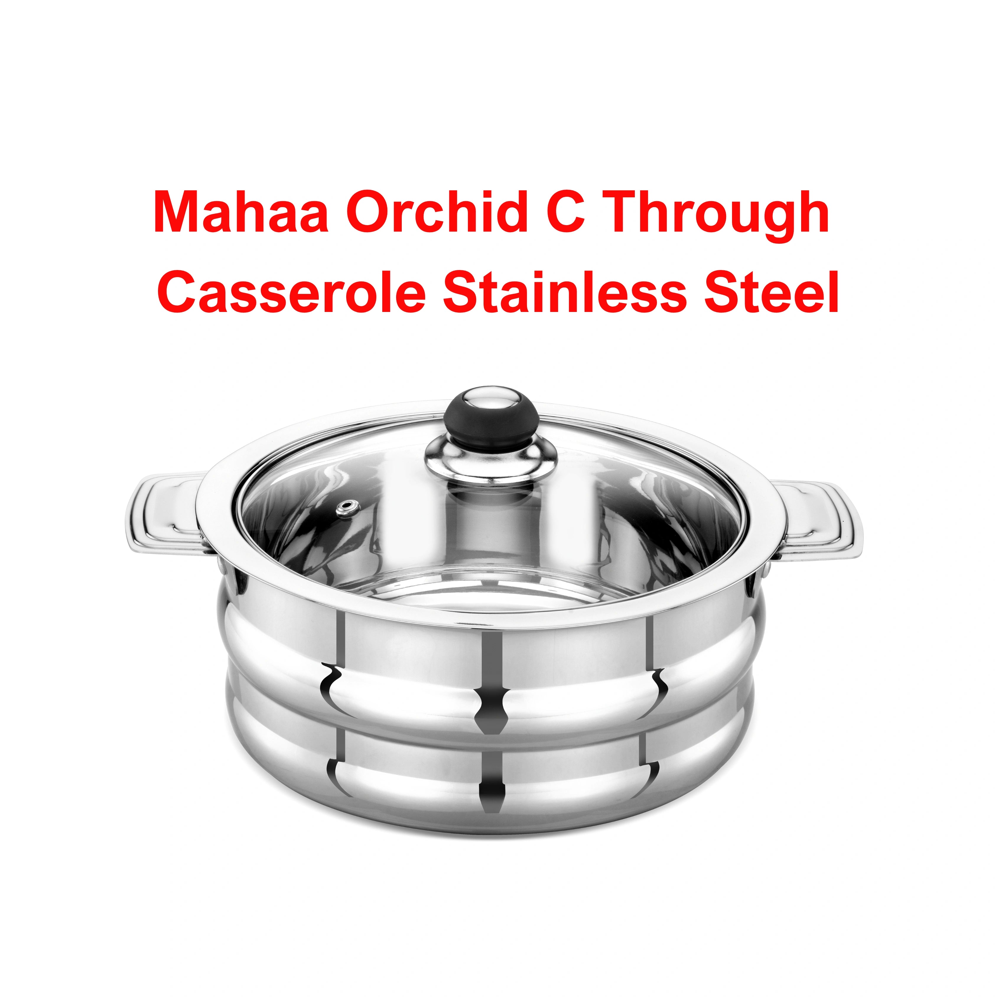 MAHAA Stainless Steel Combo Idly Cooker + Orchid Hotpot – 6 Plate Idly Pot (24 Idlis) & 2.5L Thermal Hotpot with Glass Lid | Stainless Steel, Induction Friendly