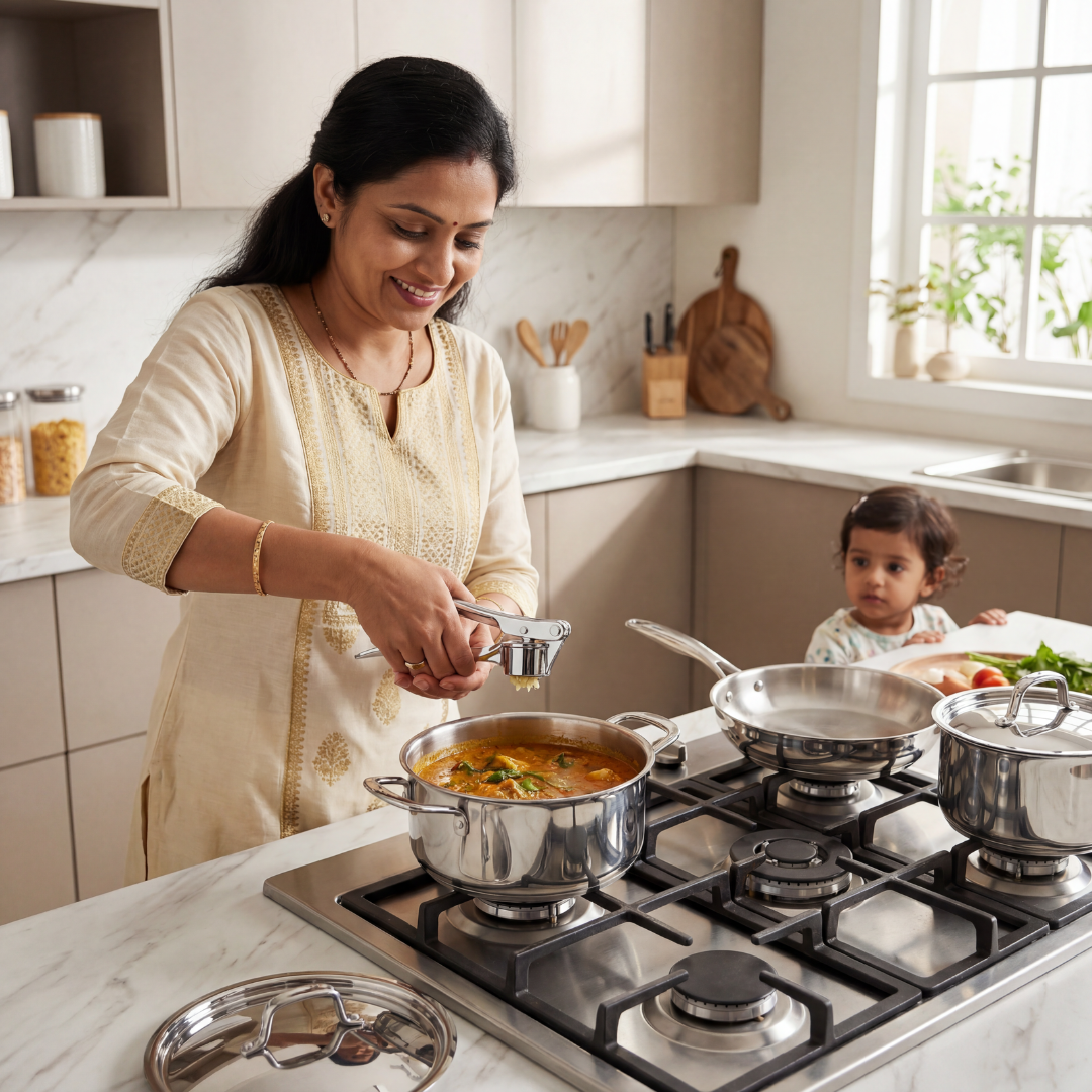 Mahaa Garlic Crusher for Kitchen – Effortless Garlic Press, Easy to Clean, Quick Daily Cooking Prep