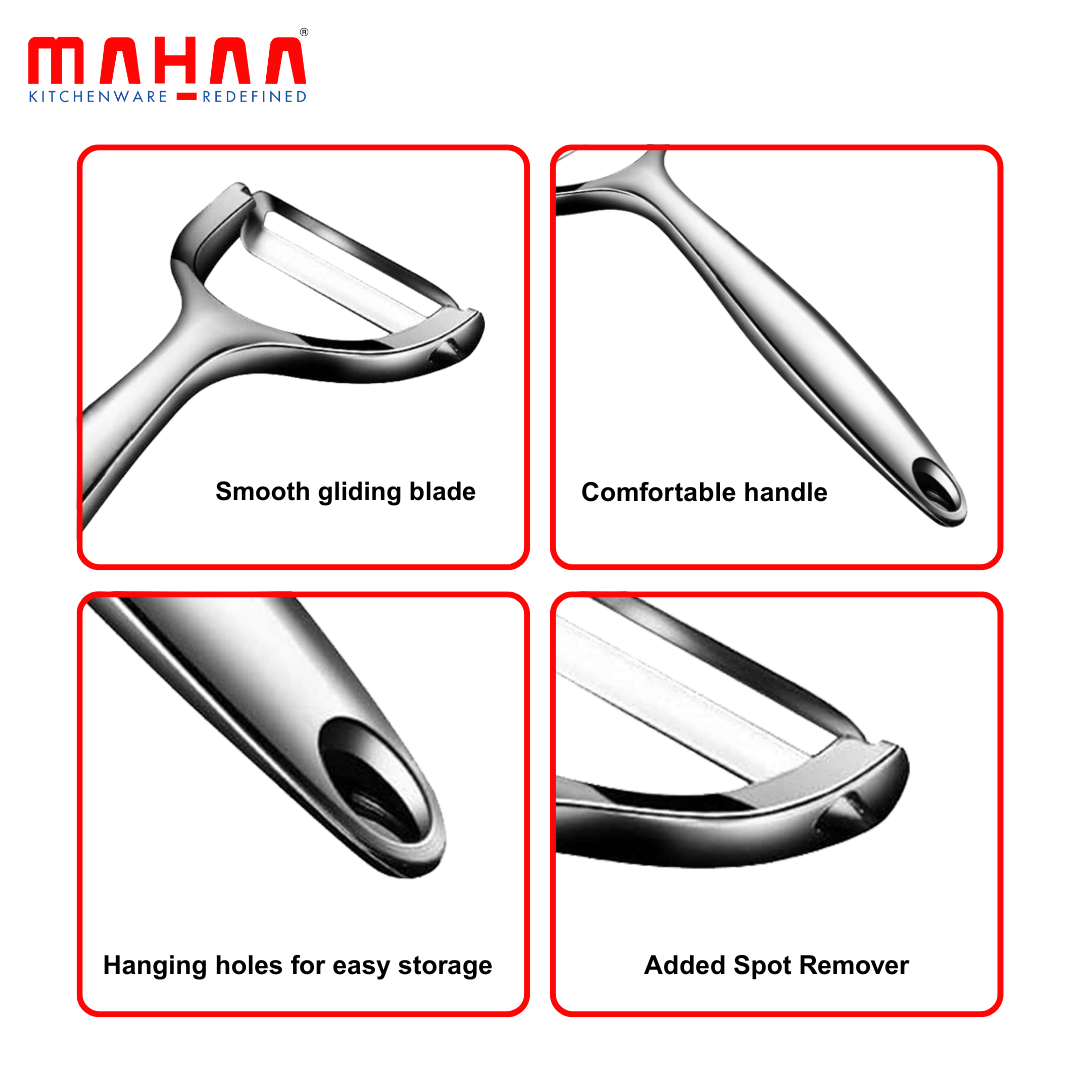 Mahaa Vegetable Peeler for Kitchen – Precision Peeling, Thin Peels, Comfortable Grip, Ideal for Daily Sabzi Prep