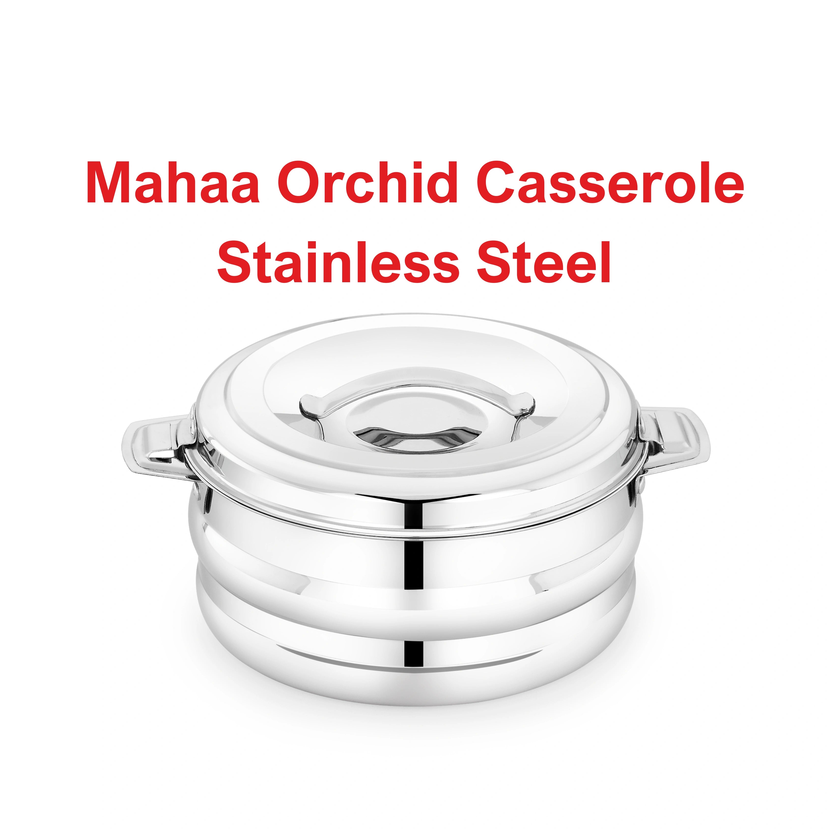 MAHAA Stainless Steel Combo Set Fry Pan with Lid & Hotpot – 22CM Frying Pan + 1L Insulated Casserole for Daily Cooking & Serving