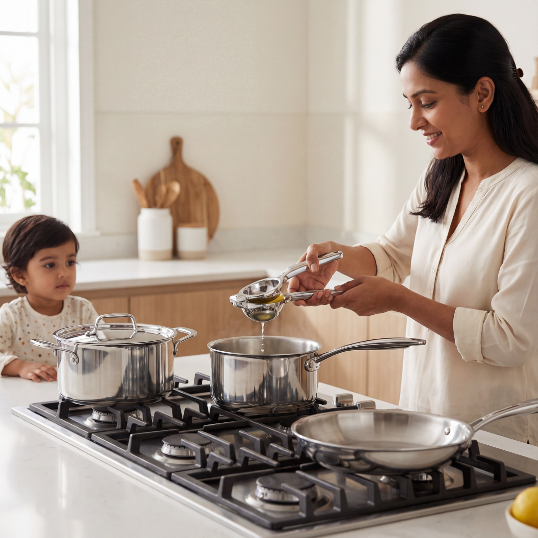 Mahaa Lemon Squeezer for Kitchen – Max Juice, No Mess, Comfortable Grip, Perfect for Nimbu Pani & Cooking