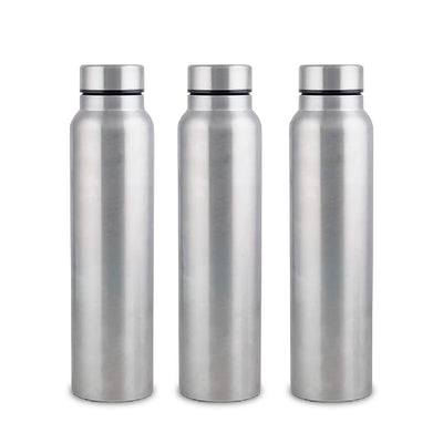 Stainless Steel Water Bottle Set of 3 (950ml) | Durable, Leak-Proof, Rust-Free & Daily Use Bottles for Home, Office, School & Travel