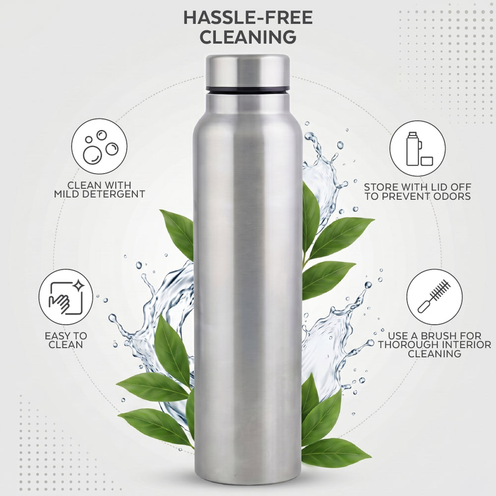 Stainless Steel Water Bottle Set of 3 (950ml) | Durable, Leak-Proof, Rust-Free & Daily Use Bottles for Home, Office, School & Travel