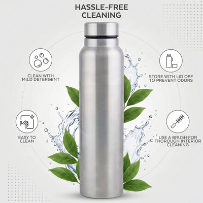 Stainless Steel Water Bottle Set of 3 (950ml) | Durable, Leak-Proof, Rust-Free & Daily Use Bottles for Home, Office, School & Travel