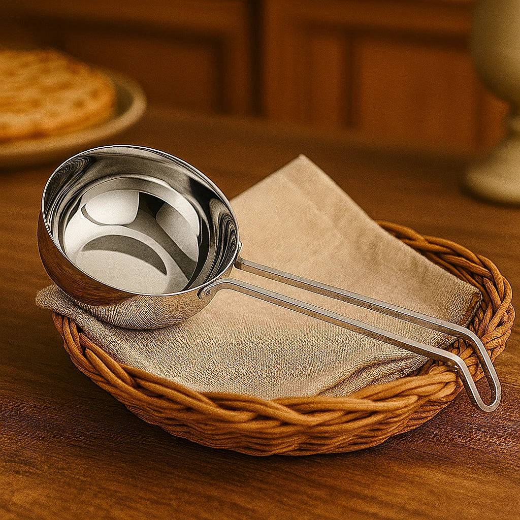 Stainless Steel Tadka Pan with Cool-Touch Handle – 10CM, 11CM, 12.5CM | Induction, Gas & Electric Compatible | Even Heating, Rustproof, Non-Toxic