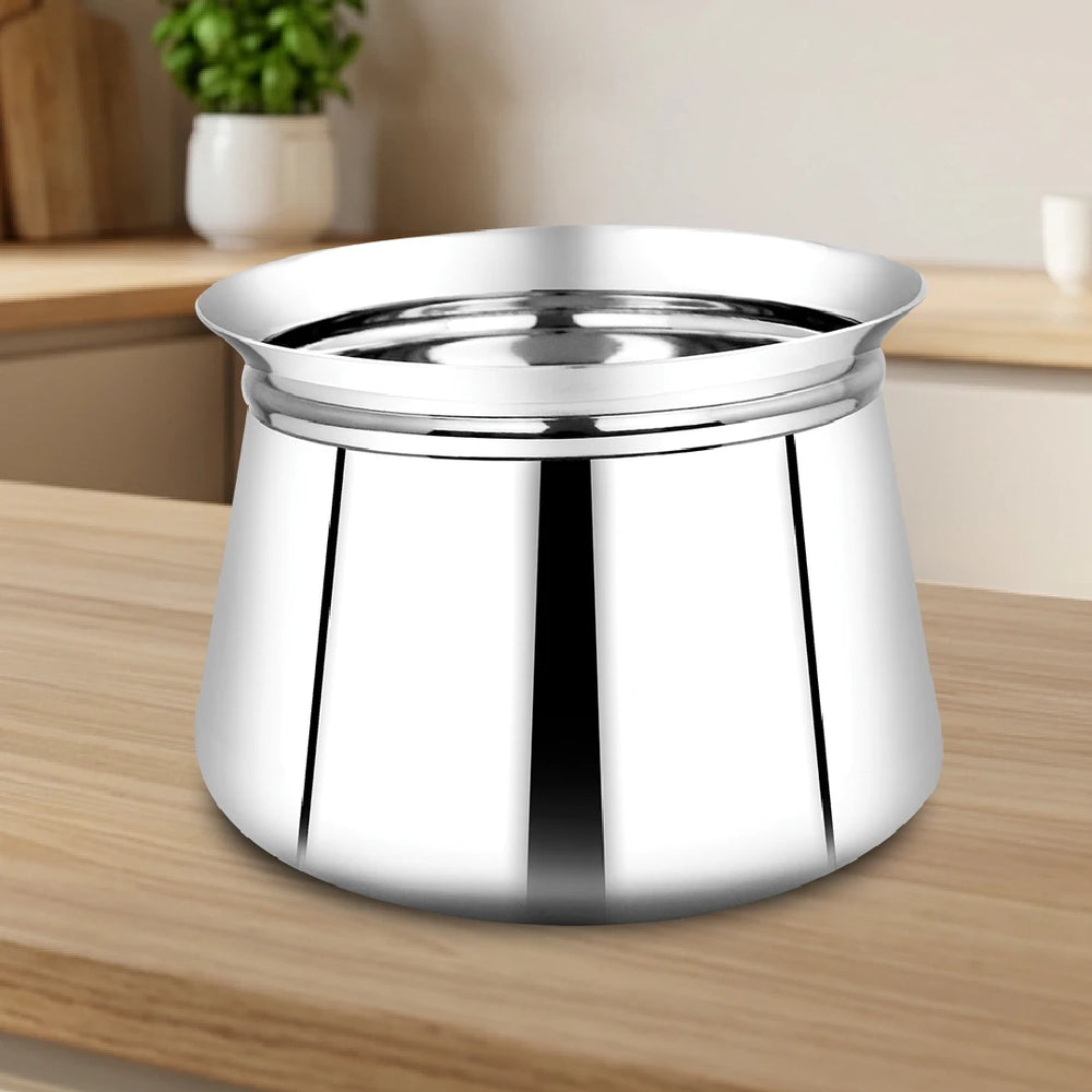 Stainless Steel Madras Handi Set of 6 Pcs: Kitchen Serving, Cooking Bowl, Handi Set, Biryani Handi for Kitchen & Restaurant, Cookware Set