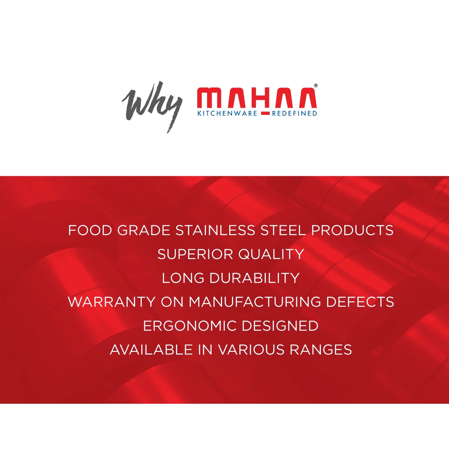 MAHAA Utena Stainless Steel Sauce Pan – Tea, Milk, Soup, Maggie Pan | Tri Ply Base | Non-stick | Gas & Induction Compatible | StayCool+ Handle | 14cm / 16cm / 18cm / 20cm