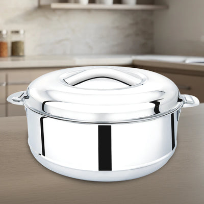 Iris Stainless Steel Casserole, Double-Wall Insulated Hot Box with Lock Lid, Food Warmer for Rice, Curries, Rotis