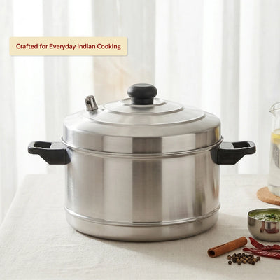 Stainless Steel Idli Cooker with Whistle Indicator - 4 Plate / 6 Plate, Idly Cooker Pot, Induction & Gas Compatible, Rust-Free & Durable