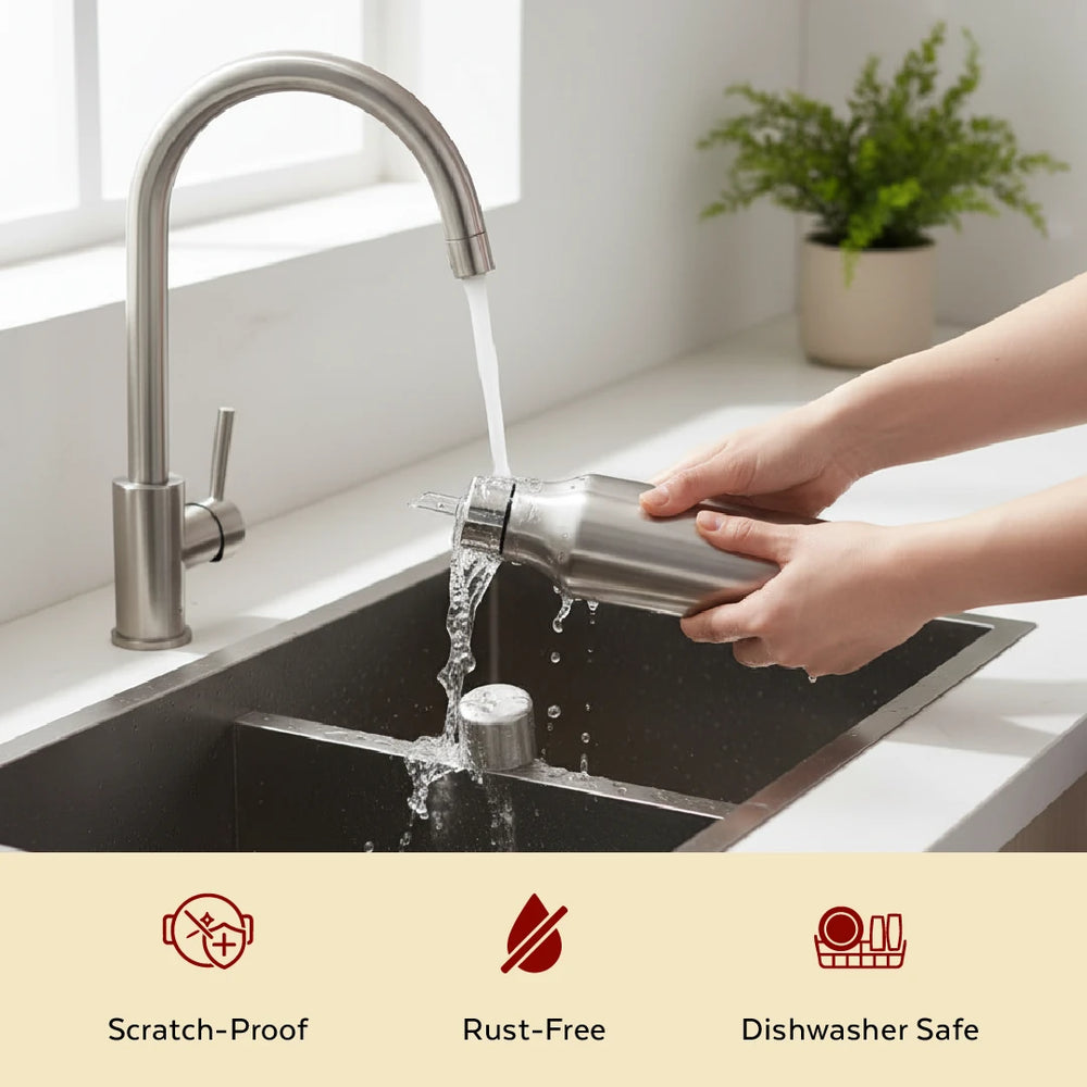 Stainless Steel Oil Dispenser: Oils, Sauces, Liquids | Dishwasher Safe, Leakproof & Long Lasting (500 ML, 1 Litre)