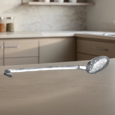 Stainless Steel Basting Skimmer, Professional Tool, Matt Finish, Long Handle with Hanging Hook, Ideal for Hotel & Catering Use, 33/38/52 CM