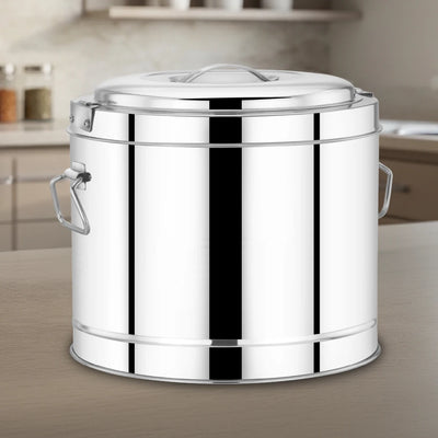 Stainless Steel Picnic Pot with Snug-Fit Lid & Handles – Rust-Free, Durable & Scratch Resistant, Double Walled, PU Insulated, Strong Locking System, Ideal for Travel, Durable Design, Keeps Food Hot/Cold for Hours