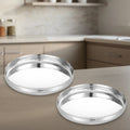 Stainless Steel Bulging Thali – 2 Pcs Set, High Quality, Hammered Finish, Durable & Rust-Free, Ideal for Daily & Festive Use, 26cm, 28cm, 30.5cm, 33cm