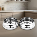 Stainless Steel Bulging Katori – 2 Pcs Set, High Quality, Mirror Finish, Rust-Free & Dishwasher Safe, Ideal for Curries, Sweets & Side Servings, 6 cm, 7 cm, 8 cm, 12 cm