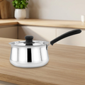Wave Stainless Steel Sauce Pan:Tea, Milk, Soup, Maggie Pan, Sustainable, Gas & Induction Compatible, StayCool + Handle | 12CM / 14CM / 16CM / 18CM