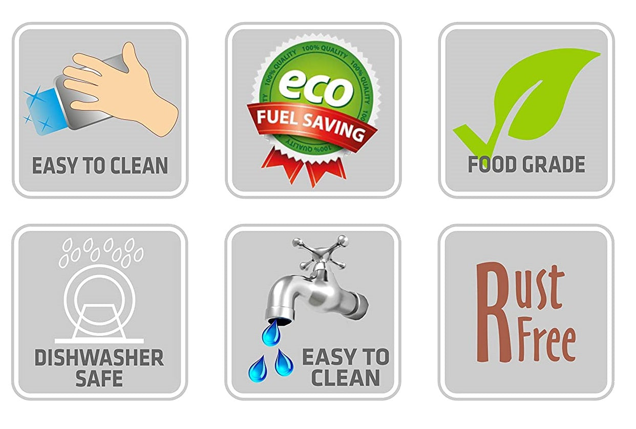 MAHAA Stainless Steel Aspen Insulated Casserole Gift Set – 3 Pcs | Dual Wall Hot Pot | Snug-Fit Locking Lid | Rust-Free | Elegant Tableware